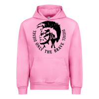 Fuchsia Pink diesel only the brave Urban Hoodie - linhVisuals