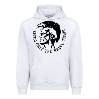 White diesel only the brave Urban Hoodie - linhVisuals