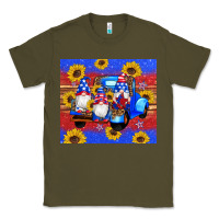Army Green American flag gnomes truck sunflowers star leopard glitter Classic Tee - Artiststas