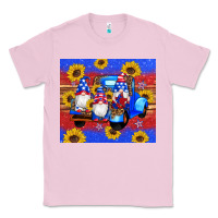 Bubblegum Pink American flag gnomes truck sunflowers star leopard glitter Classic Tee - Artiststas