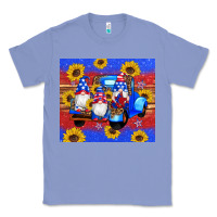 Colony Blue American flag gnomes truck sunflowers star leopard glitter Classic Tee - Artiststas