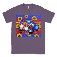Lavender American flag gnomes truck sunflowers star leopard glitter Classic Tee - Artiststas
