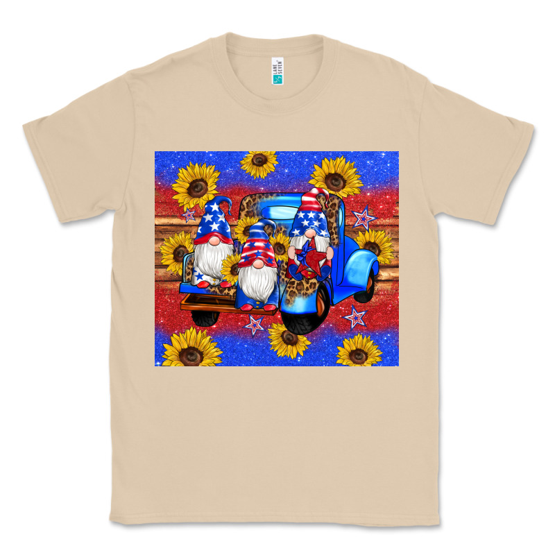 American Flag Gnomes Truck Sunflowers Star Leopard Glitter Classic Tee by Artiststas | Teevron