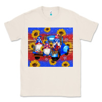 Natural American flag gnomes truck sunflowers star leopard glitter Classic Tee - Artiststas