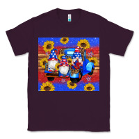 Plum American flag gnomes truck sunflowers star leopard glitter Classic Tee - Artiststas