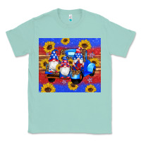 Seafoam American flag gnomes truck sunflowers star leopard glitter Classic Tee - Artiststas
