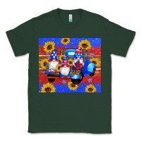 Sports Green American flag gnomes truck sunflowers star leopard glitter Classic Tee - Artiststas