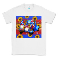 White American flag gnomes truck sunflowers star leopard glitter Classic Tee - Artiststas
