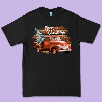 Merry Christmas Truck Premium Tee Designed By Cowgirlartshop