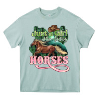 Arona Just a girl who loves Horses Heavy Core Tee - HowdyJamesFarm