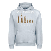 Heather Grey size matters Urban Hoodie - linhVisuals