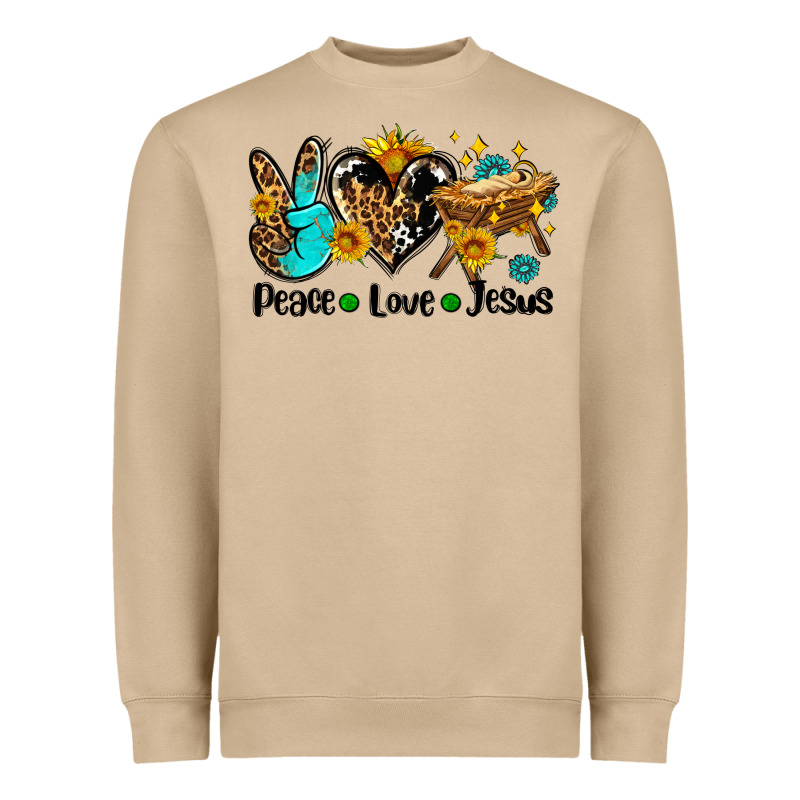 Peace Love Jesus Heavyweight Sweatshirt by AdoDesignShop | Teevron