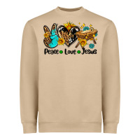 Mushroom peace love jesus Heavyweight Sweatshirt - AdoDesignShop