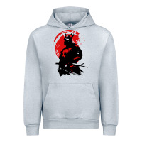 Heather Grey samurai warrior Urban Hoodie - linhVisuals