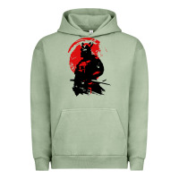 Pigment Oil Green samurai warrior Urban Hoodie - linhVisuals