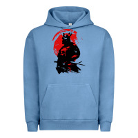Pigment Pebble Blue samurai warrior Urban Hoodie - linhVisuals