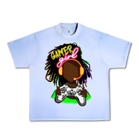 Grape Ice black gamer girl Urban Heavy Tee - FaDigitalArtStudio