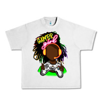 Lunar Rock black gamer girl Urban Heavy Tee - FaDigitalArtStudio