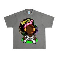 Tornado black gamer girl Urban Heavy Tee - FaDigitalArtStudio