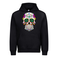 Black sugar skull Urban Hoodie - linhVisuals