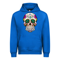 Cobalt sugar skull Urban Hoodie - linhVisuals