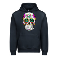 Navy sugar skull Urban Hoodie - linhVisuals