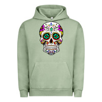 Pigment Oil Green sugar skull Urban Hoodie - linhVisuals