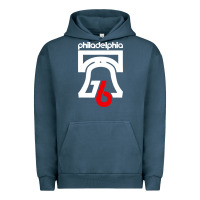 Pigment Midnight Navy philadelphia vintage liberty bell Urban Hoodie - linhVisuals