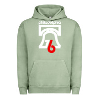 Pigment Oil Green philadelphia vintage liberty bell Urban Hoodie - linhVisuals