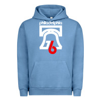 Pigment Pebble Blue philadelphia vintage liberty bell Urban Hoodie - linhVisuals