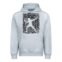 Heather Grey fencing sport Urban Hoodie - linhVisuals