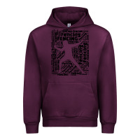 Mauve Wine fencing sport Urban Hoodie - linhVisuals