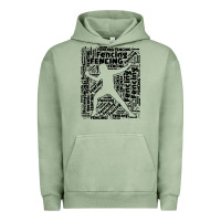 Pigment Oil Green fencing sport Urban Hoodie - linhVisuals