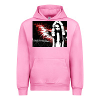 Fuchsia Pink Marilyns angel with scabbed wings Urban Hoodie - linhVisuals