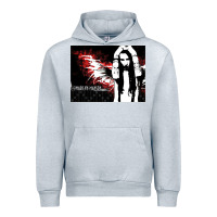 Heather Grey Marilyns angel with scabbed wings Urban Hoodie - linhVisuals