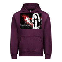Mauve Wine Marilyns angel with scabbed wings Urban Hoodie - linhVisuals