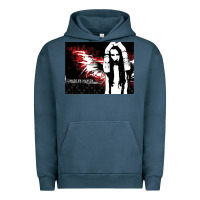 Pigment Midnight Navy Marilyns angel with scabbed wings Urban Hoodie - linhVisuals