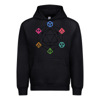 Black minimal dnd Urban Hoodie - linhVisuals