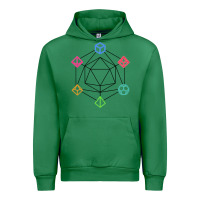 Emerald minimal dnd Urban Hoodie - linhVisuals
