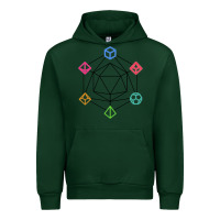 Forest Green minimal dnd Urban Hoodie - linhVisuals