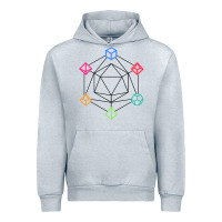 Heather Grey minimal dnd Urban Hoodie - linhVisuals