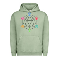 Pigment Oil Green minimal dnd Urban Hoodie - linhVisuals