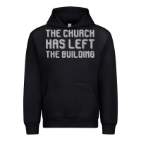 Black the church has left the building Urban Hoodie - linhVisuals