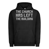 Pigment Black the church has left the building Urban Hoodie - linhVisuals