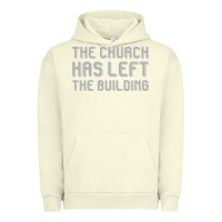 Pigment Pistachio the church has left the building Urban Hoodie - linhVisuals