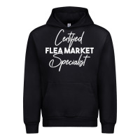 Black certified flea market specialist t shirt Urban Hoodie - linhVisuals