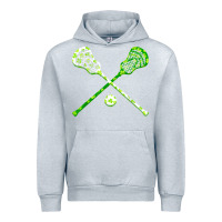 Heather Grey funny lacrosse st patricks day boys men shamrock ball t shirt Urban Hoodie - linhVisuals