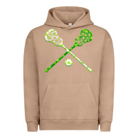 Pigment Burro funny lacrosse st patricks day boys men shamrock ball t shirt Urban Hoodie - linhVisuals