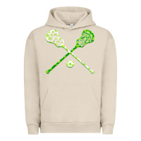 Pigment French Oak funny lacrosse st patricks day boys men shamrock ball t shirt Urban Hoodie - linhVisuals