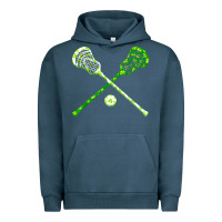 Pigment Midnight Navy funny lacrosse st patricks day boys men shamrock ball t shirt Urban Hoodie - linhVisuals